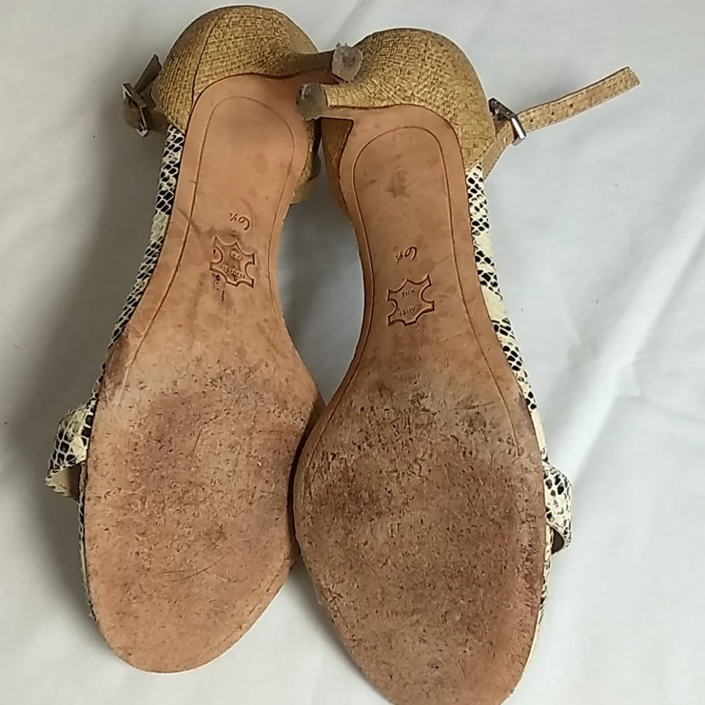 Sam Edelman Snakeskin Strappy Heels Sandals